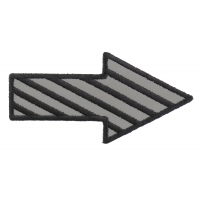 Striped Arrow Reflective Patch