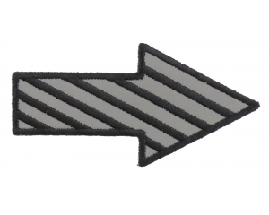 Striped Arrow Reflective Patch