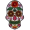 Flower Skull White Patch