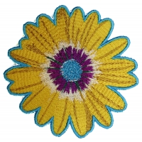Yellow Blue Pink Flower Patch Yellow Blue Pink Flower Patch