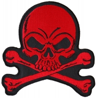 Red Skull and Cross Bones Patch