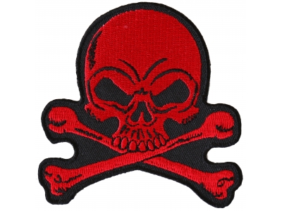 Red Skull and Crossbones small Patch