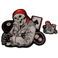 Biker Guy Front And Back 2 Piece Patch Set