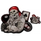 Biker Guy Front and Back 2 Piece Patch Set