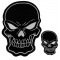 Black White Skull Patches Small and Large Patch Set