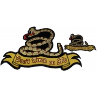 Don't Tread On Me Gadsden Snake Patch Set Small And Large