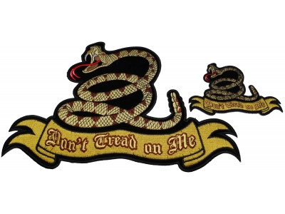 Don't Tread On Me Gadsden Snake Patch Set Small And Large