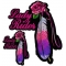 Pink Rose and Feather Lady Rider Patches Small and Large