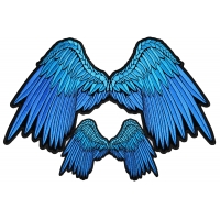 Pretty Blue Angel Wings Small And Large Patch