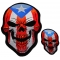 Puerto Rico Flag Skull Small and Large Patch Set