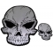 Reflective Skulls 2 Piece Large and Small Patch Set