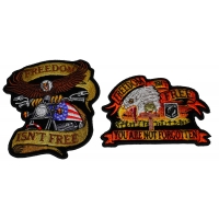 Set of 2 Freedom Isn't Free Eagle Patches