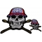 Set of 2, 1 Large and 1 Small Redneck Society Skull Patches