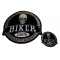Set of 2 Small and Large Biker Skull Patches