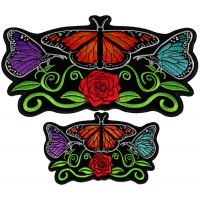 Set of 2 Small and Large Butterflies Patches