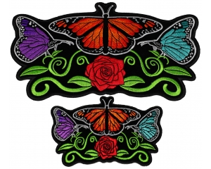 Set of 2 Small and Large Butterflies Patches