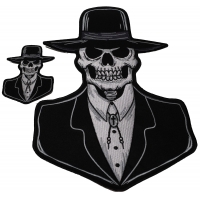 Set of 2 Small and Large Preacher Skull Patches