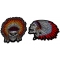 Set of 2 Small Indian Skull Head Patches