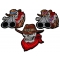 Set of 3 Cowboy Skull Patches