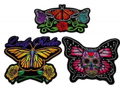 Set of 3 Pretty Butterfly Patches
