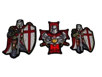 Set of 3 Red Knight Patches