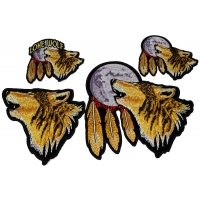 Set of 4 Howling Wolf Patches