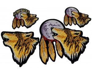 Set of 4 Howling Wolf Patches