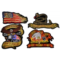 Set of 4 Iron on Patriotic Patches