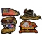 Set of 4 Iron on Patriotic Patches