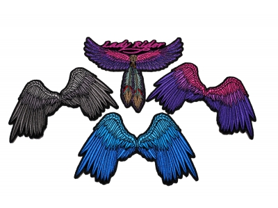 Set of 4 Wings Patches for Lady Riders