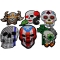 Set of 6 Colorful Embroidered Iron on Skull Patches