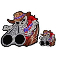 Shotgun Barrel Patch Set Skull Cowboy Small And Large