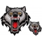Wild Wolf Two Piece Small and Large Embroidered Patch Set