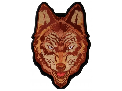 Brown Wolf Patch Large