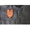 Brown Wolf Patch, Animal Patches shown on leather vest
