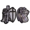 Silver Knights Iron on Christian Patch Set of 2
