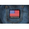 I Stand for Our Flag Patch American Flag Patch I stand for our Flag Iron on Patch for Jackets shown on jeans