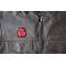 Rose Bud Patch Rose Bud Patch - 3x3 inch - Embroidered Iron on Patch shown on leather vest