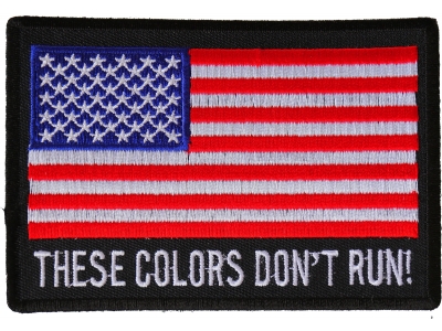 American Flag Blue Line Patch Black Border 3.25 x 4.5