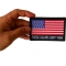 These Colors Don't Run US Flag Patch shown on hand for size comparison