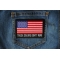 These Colors Don't Run US Flag Patch shown on jeans