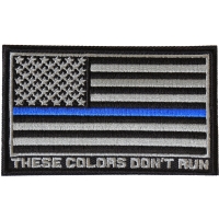 Thin Blue Line American Flag These Colors Don't Run Patch | Embroidered Patches