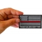Thin Red Line American Flag These Colors Don't Run Patch | Embroidered Patches Thin Red Line American Flag These Colors Don't Run Patch shown on hand for size comparison
