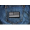US Flag Patch Black And White 3 Inch US Flag Patch Black and White 3 Inch shown on jeans