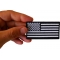 US Flag Patch Black And White 3 Inch US Flag Patch Black and White 3 Inch shown on hand for size comparison