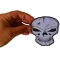 White Skull Patch Gray Skull Patch, Skull Patches shown on hand for size comparison