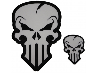 Set of 2 Skull Patches similar to Punisher