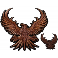 Brown Eagle Small and Large Patch Set