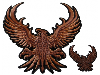 Brown Eagle Small and Large Patch Set