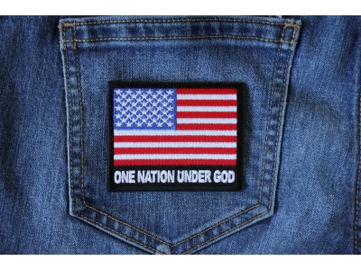 One Nation Under God American Flag Patch